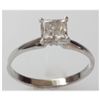 Image 1 : 1.30 ct Diamond Princess Cut Ring J-K, SI3/I1