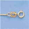 Image 1 : Genuine 16" 14k  Gold-Yellow  0.7mm DC Snake Chain 2.5g