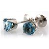 Image 2 : Genuine 5.0 ctw Topaz Stud Earring 14k 1.1g