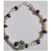 Image 1 : Natural 80.85ct Pearl/Amethyst/Semi Precious Bracelet .