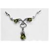 Image 1 : NATURAL 4.00g PERIDOT OVAL PENDANT .925 STERLING SILVER