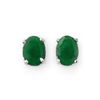 Image 1 : Genuine 2.52 ctw Emerald Oval Cut Stud Earrings 14kt