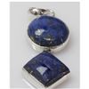 Image 1 : Natural 7.40 g Lapis Oval/Square .925 Sterling Pendant