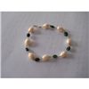 Image 1 : 42.40 ctw Emerald Semi Precious Bracelet .925 Sterling