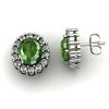 Image 1 : Genuine 2.90 ctw Green Tourmaline Diamond Earring 14k