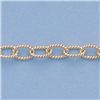 Image 2 : Genuine 16" 14k  Gold-Yellow  4.5mm Twisted Oval 13.7g