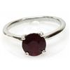 Image 1 : Natural 1.5ctw Ruby .925 Sterling Silver Ring