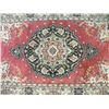 Image 2 : Ivory Kerman rug & red machine made scatter