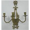 Image 2 : Pair 3 light brass sconces