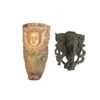 Image 1 : Wood carved figural bracket & resin Ram Head
