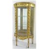 Image 2 : 19th c. gilt demilune curio cabinet
