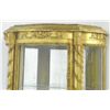 Image 3 : 19th c. gilt demilune curio cabinet