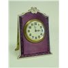 Image 2 : Purple enamel & sterling 8 day clock