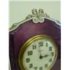 Image 4 : Purple enamel & sterling 8 day clock