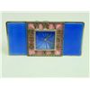 Image 1 : Blue & pink enamel & sterling clock