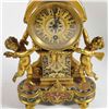 Image 4 : French bronze enamel & figural clock set