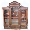Image 1 : Walnut Victorian 3 door bookcase