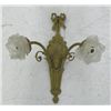 Image 1 : 19th c. bronze 2 arm sconce with "Rams Head"