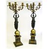 Image 1 : Pair 19th c. bronze figural Empire candelabrum