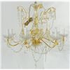 Image 2 : Gold plated 8 arm chandelier