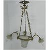 Image 1 : Bronze 3 arm basket chandelier