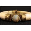 Image 2 : Bone & agate stone bangle bracelet