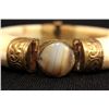 Image 3 : Bone & agate stone bangle bracelet