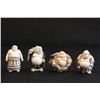 Image 1 : 4 carved bone Netsuke "Men" artist signed