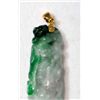 Image 3 : Chinese jadeite pendant with 18kt mounting