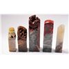 Image 1 : Group of 5 Chinese soapstone seals