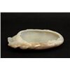 Image 1 : 19th c. carved Lotus shaped jade brush washer