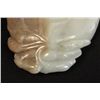 Image 4 : 19th c. carved Lotus shaped jade brush washer