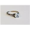 Image 1 : Platinum & diamond ring approx. 1 carat