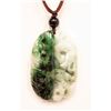 Image 1 : Fine Chinese jadeite pendant Fortune & Luck