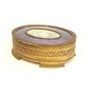 Image 1 : French enamel & bronze oval footed box
