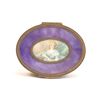 Image 2 : French enamel & bronze oval footed box