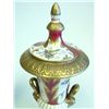Image 3 : Pair Italian porcelain covered urns with handles