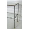 Image 3 : Mid-century chrome & brass 2 tier sofa table