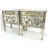 Image 1 : Pair decorated mirrored 2 door side tables