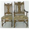 Image 1 : 2 matching carved oak chairs