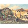 Image 2 : Oil painting of "Italian Market Scene" signed