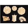 Image 1 : Lot of 6 bone pendants & 1 bone pin