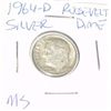 Image 1 : 1964-D ROOSEVELT SILVER DIME *RARE MS HIGH GRADE*!!