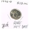 Image 1 : 1996-D ROOSEVELT SILVER DIME RED OOK VALUE IS $20.00 *RARE KEY DATE PROOF HIGH GRADE*!!