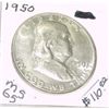 Image 1 : 1950 FRANKLIN SILVER HALF DOLLAR RED BOOK VALUE IS $110.00 *EXTREMELY RAREMS-65 HIGH GRADE*!!