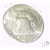 Image 2 : 1950 FRANKLIN SILVER HALF DOLLAR RED BOOK VALUE IS $110.00 *EXTREMELY RAREMS-65 HIGH GRADE*!!