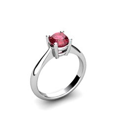 Garnet 1.00ctw Ring 14kt White Gold