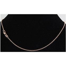 Pure Gold 16" 14k Rose Gold 1.7mm Oval Link Chain