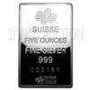 Image 2 : Silver Bars: Pamp Suisse 5 oz Bar .999 fine