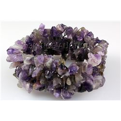 252.56CTW 8" AMETHYST CHIPPED STONE BRACELET PHILIPPINE